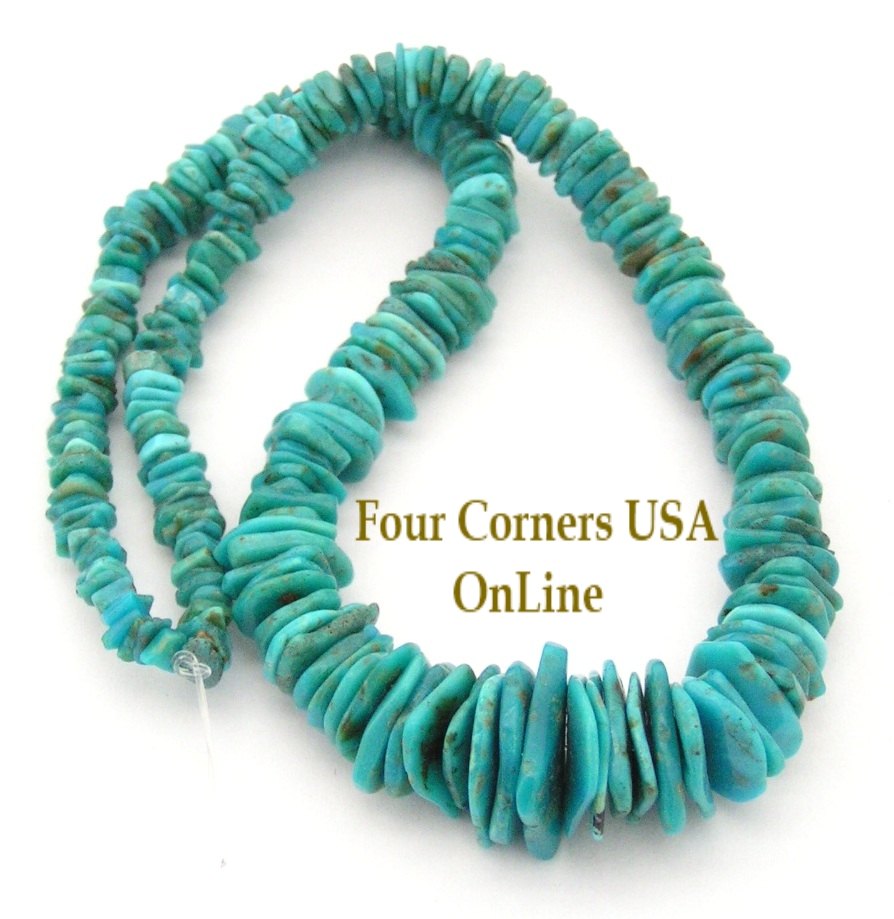 Graduated FreeForm Slice Kingman Turquoise Beads Designer 16 Inch Strand Jewelry Making Supplies GFF02