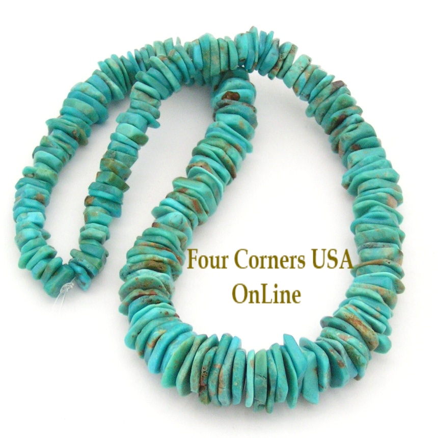 Graduated FreeForm Slice Kingman Turquoise Beads Designer 16 Inch Strand Jewelry Making Supplies GFF06
