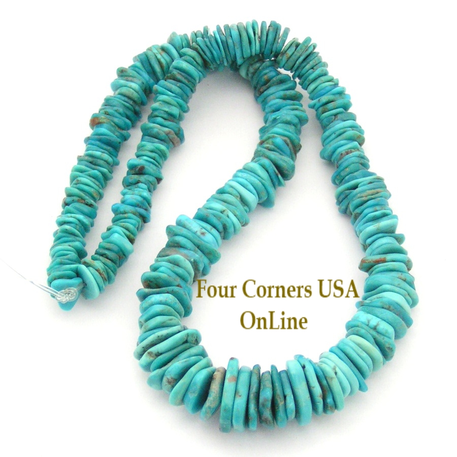 Graduated FreeForm Slice Kingman Turquoise Beads Designer 16 Inch Strand Jewelry Making Supplies GFF07