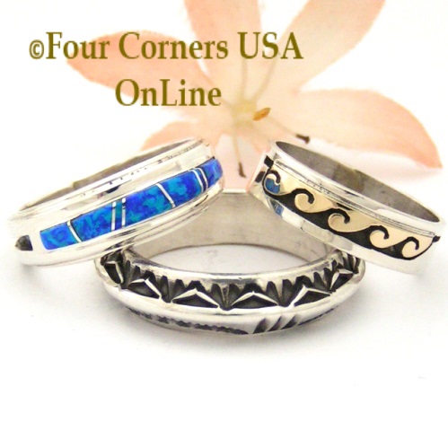 Navajo Wedding Band Rings Four Corners USA OnLine Native American Jewelry