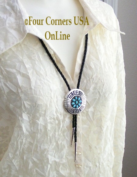 Bolo Ties by Navajo Silversmith Roscoe Scott Four Corners USA OnLine Native American Jewelry