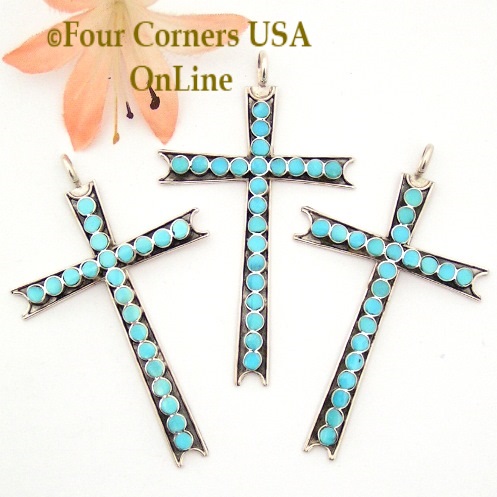 Zuni Pueblo Turquoise Cross Jewelry Four Corners USA OnLine