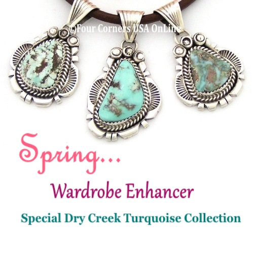 Spring Wardrobe Enhancer Dry Creek Turquoise Pendants