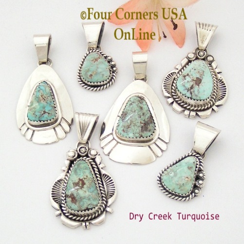 Special Price Dry Creek Turquoise Pendants Four Corners USA OnLine Native American Jewelry