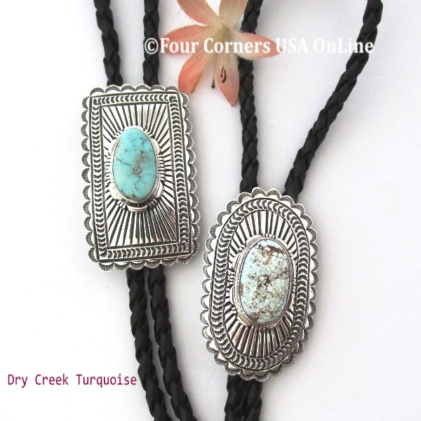 Dry Creek Turquoise Bolo Ties Four Corners USA OnLine Native American Jewelry Collection