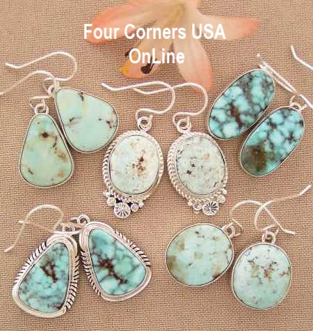 Nevada Dry Creek Turquoise Earrings Collections Four Corners USA OnLine Native American Jewelry