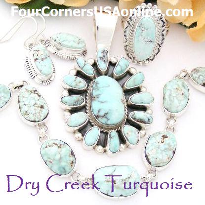 Four Corners USA Native American Dry Creek Turquoise Jewelry Collection
