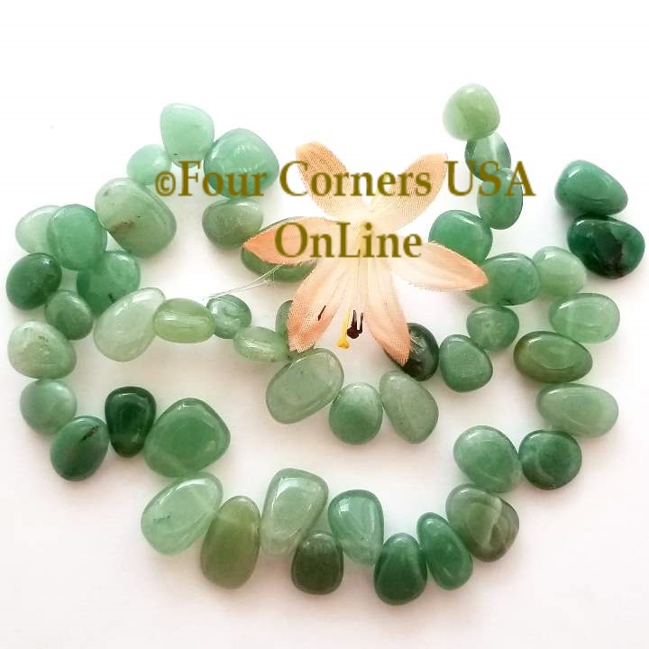 Green Aventurine Beads On Sale Now at Four Corners USA OnLine Jewelry Making Beading Craft Supplies