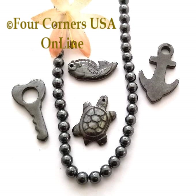 Hematite Charms Drops Beads On Sale Now at Four Corners USA OnLine Jewelry Making Beading Supplies