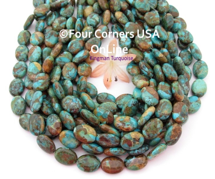 Boulder Kingman Turquoise Bead Strands Four Corners USA OnLine Jewelry Making Beading Supplies