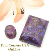 Purple Dyed Turquoise Cabochons for Jewelry Making Four Corners USA OnLine