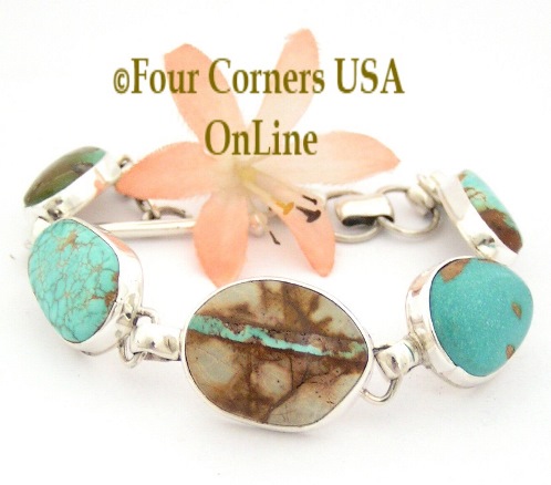 Turquoise Link and Cuff Bracelets Four Corners USA OnLine Native American Jewelry