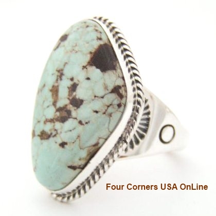 Men's Native American Rings Nevada Dry Creek Turquoise Jewelry Four Corners USA OnLine