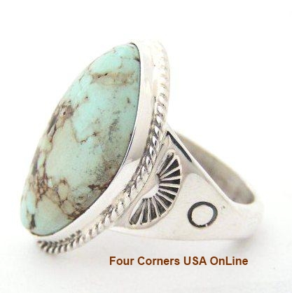 Men's Native American Rings Nevada Dry Creek Turquoise Jewelry Four Corners USA OnLine