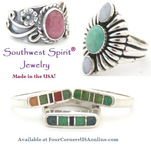 Southwest Spirit® Southwest Romance® Gemstone Sterling Silver Rings On Sale at Four Corners USA OnLine 