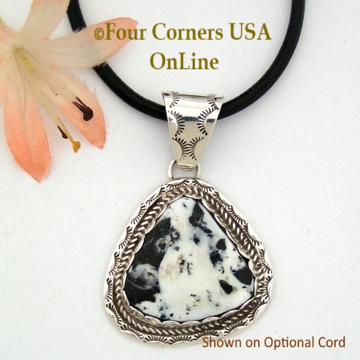 White Turquoise Pendants available with Leather Cords Four Corners USA OnLine Native American Navajo Jewelry