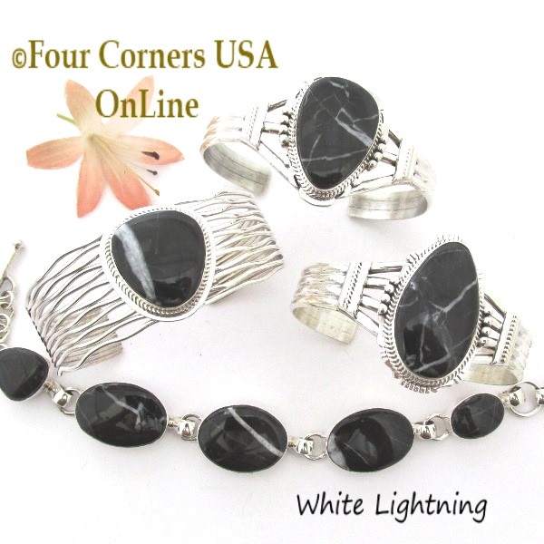 White Lightning Navajo Silver Jewelry Four Corners USA OnLine Native American Collection